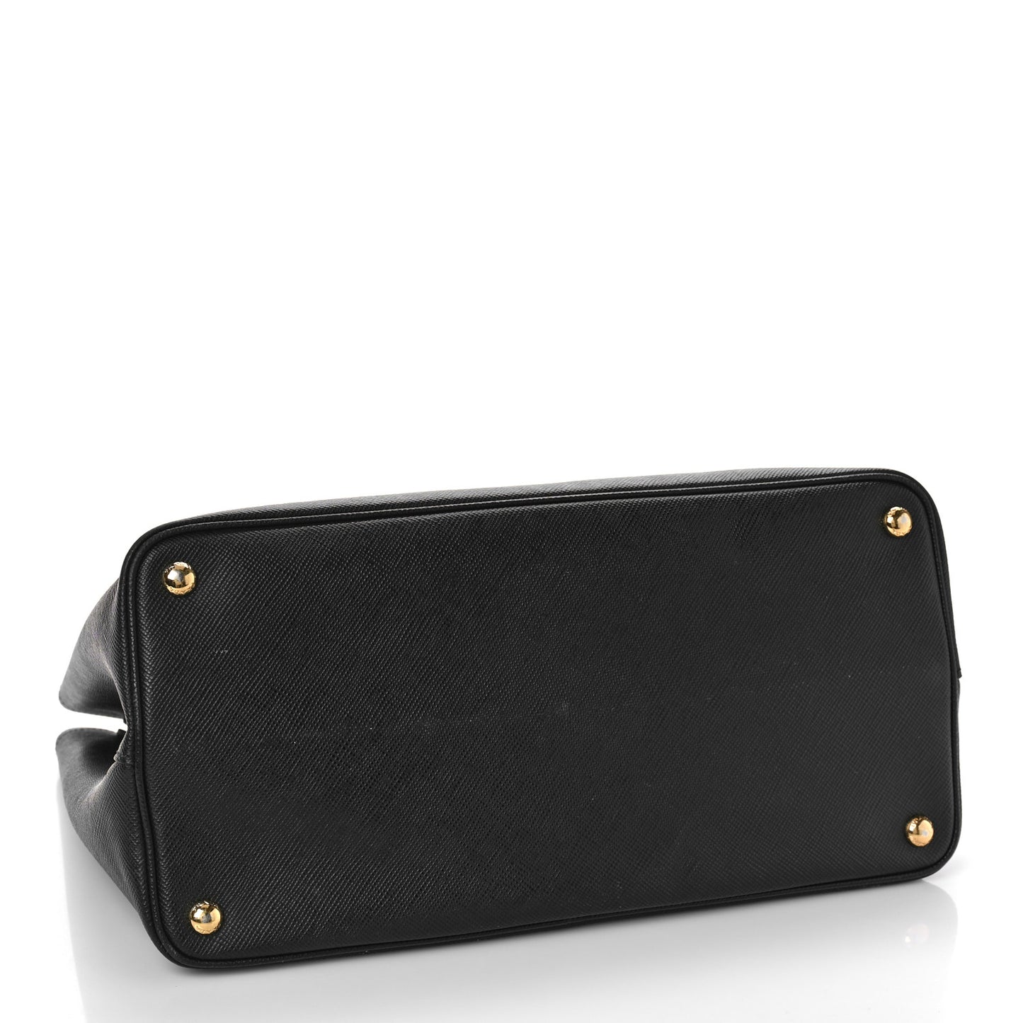 Saffiano Cuir Medium Double Bag Black Fuoco