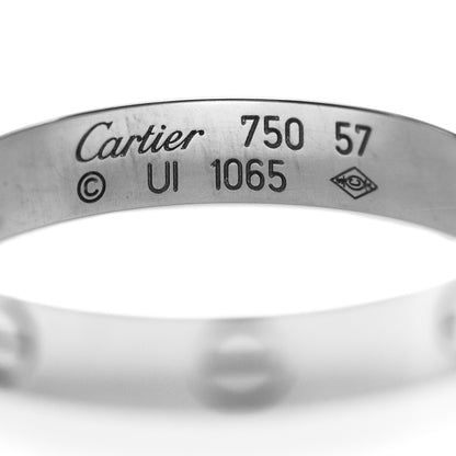 Cartier 18K White Gold 4mm LOVE Wedding Band Ring 57 8 4 of 4