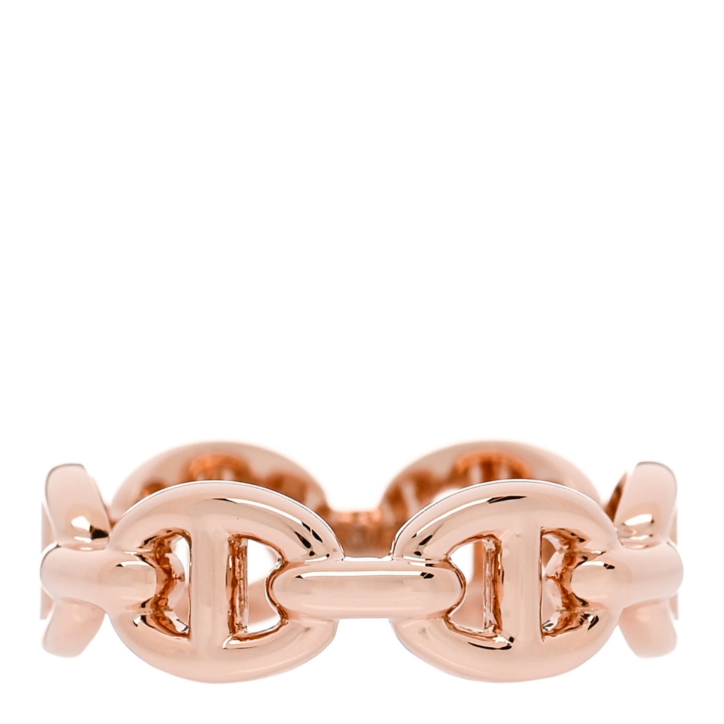 18K Rose Gold PM Chaine d'Ancre Enchainee Ring 48 4.5