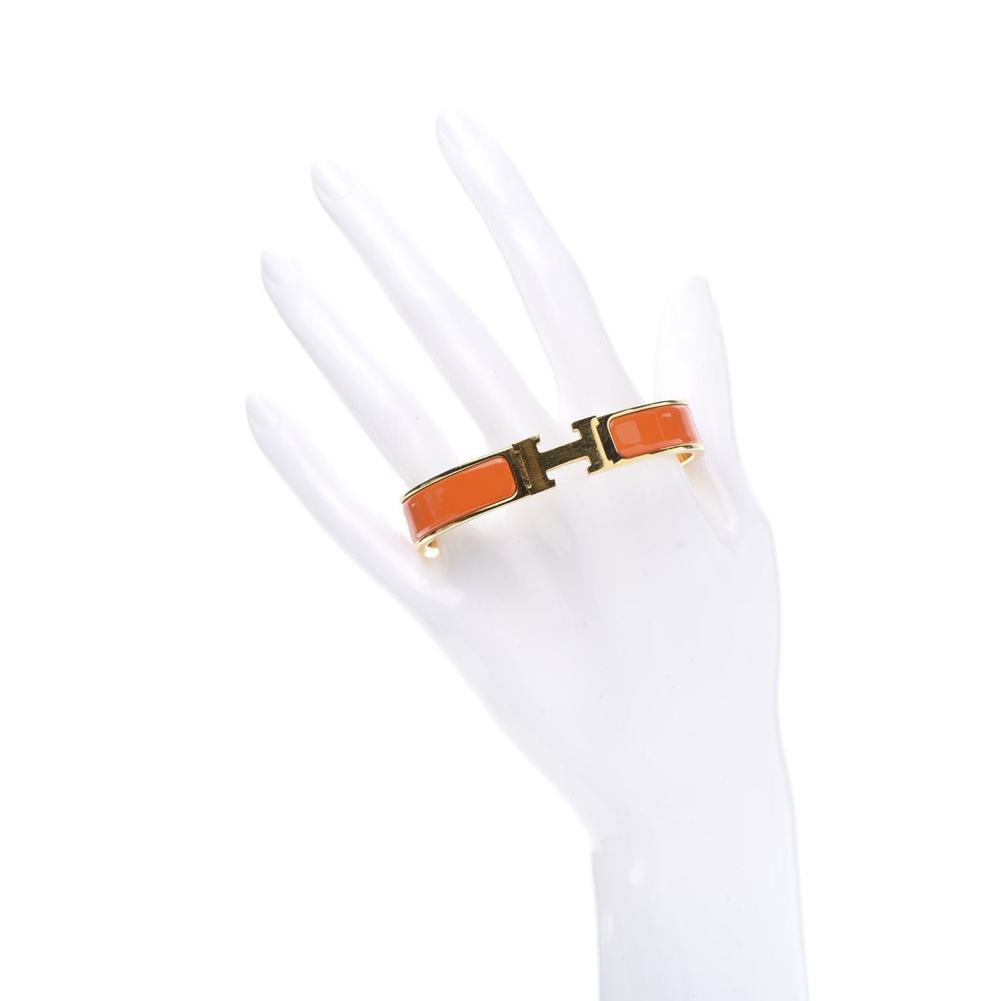Enamel Narrow Clic Clac H Bracelet GM Orange