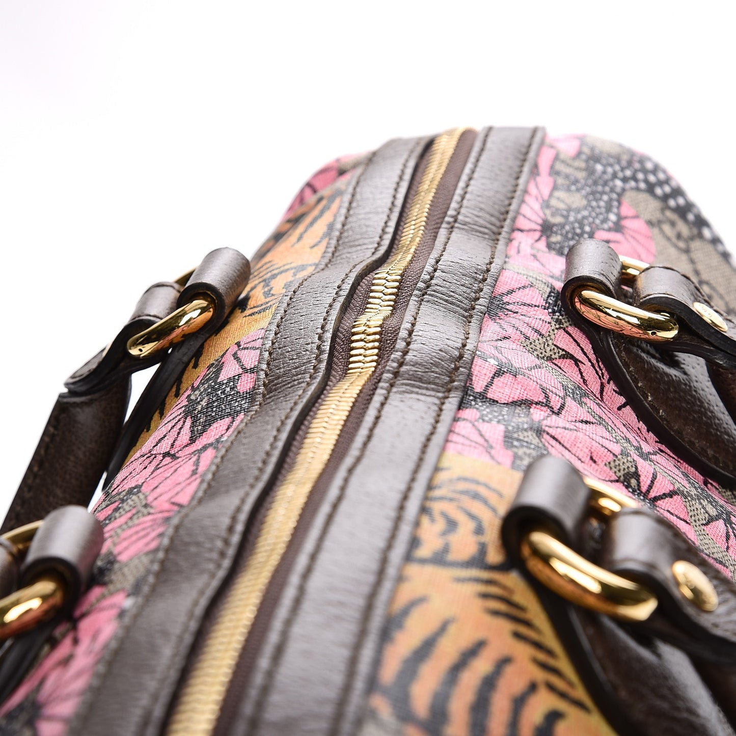 GG Supreme Monogram Bengal Medium Boston Beige PInk