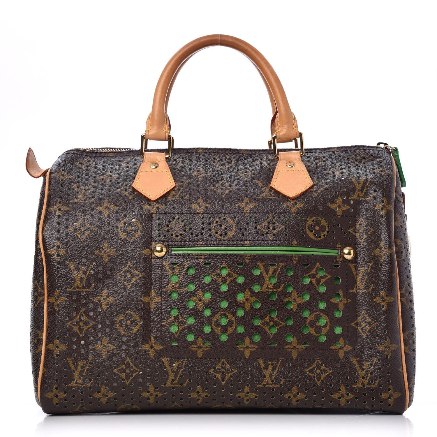 Louis Vuitton Monogram Perforated Speedy 30 Green 1 of 7