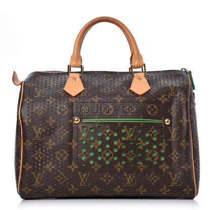 Louis Vuitton Monogram Perforated Speedy 30 Green 1 of 7