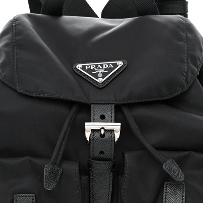 Prada Tessuto Nylon Saffiano Small Backpack Black 9 of 11
