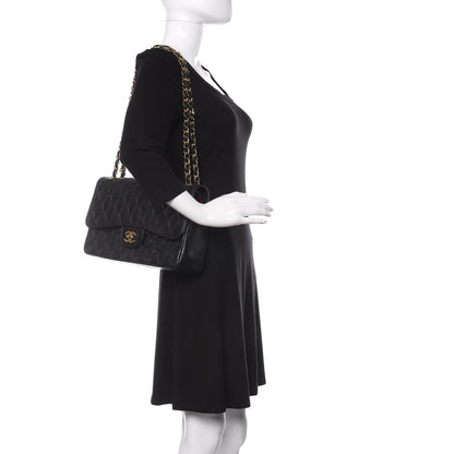 Chanel Caviar Quilted Jumbo Double Flap Black 2 of 10