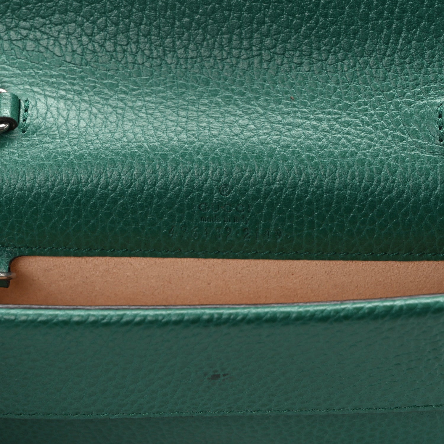 Gucci Dollar Calfskin Crystal Super Mini Dionysus Shoulder Bag Emerald 6 of 11