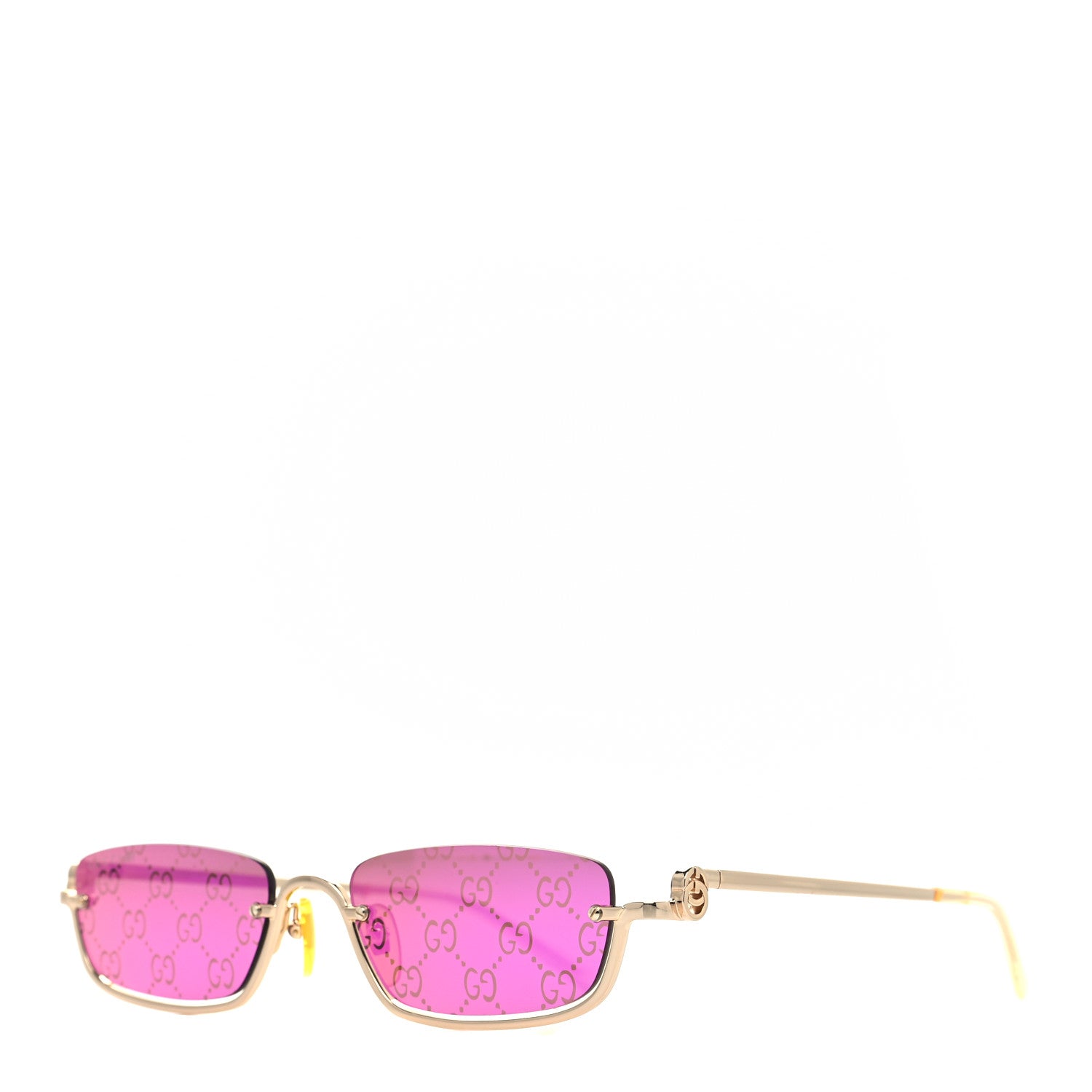 Gucci Metal Rectangular Frame Sunglasses GG1278S Purple 1 of 8