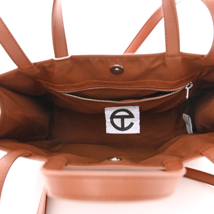 Telfar Vegan Leather Medium Shopping Bag Tan 5 of 9
