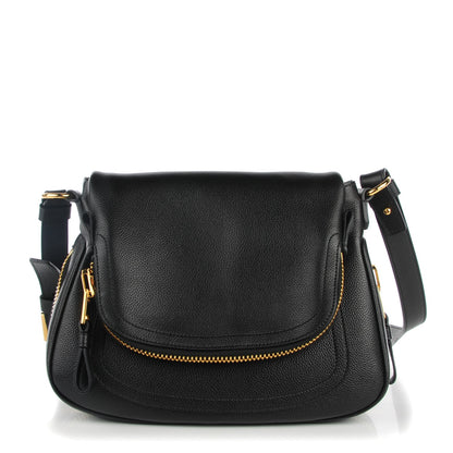 Tom Ford Grained Calfskin Medium Jennifer Crossbody Bag Black 1 of 7