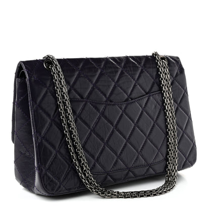Chanel Aged Calfskin Quilted 2.55 Reissue 225 Flap Purple 3 of 10