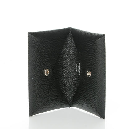 Hermes Epsom Calvi Card Case Black 5 of 6