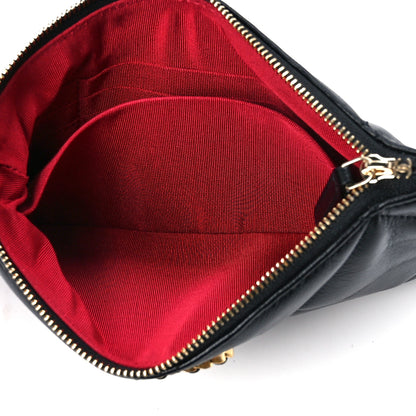 Chanel Shiny Goatskin Quilted Small Chanel 19 Pouch Black 5 of 12