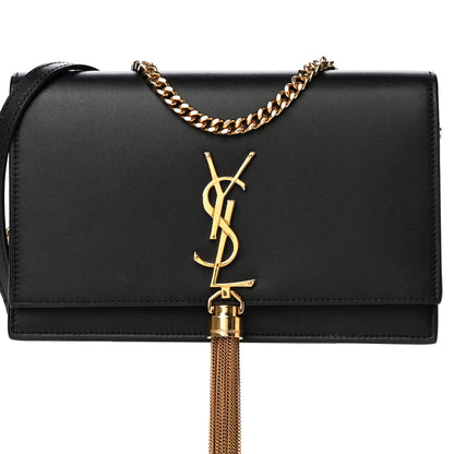 Saint Laurent Smooth Calfskin Classic Monogram Kate Tassel Chain Wallet Black 8 of 21