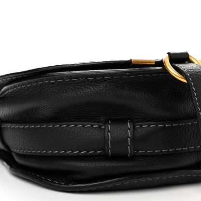 Chloe Grained Calfskin Small Marcie Saddle Bag Black 10 of 11
