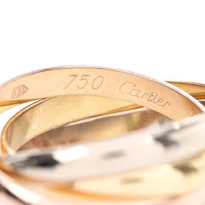 Cartier 18K Pink Yellow White Gold Small Trinity Ring 50 5.25 4 of 5