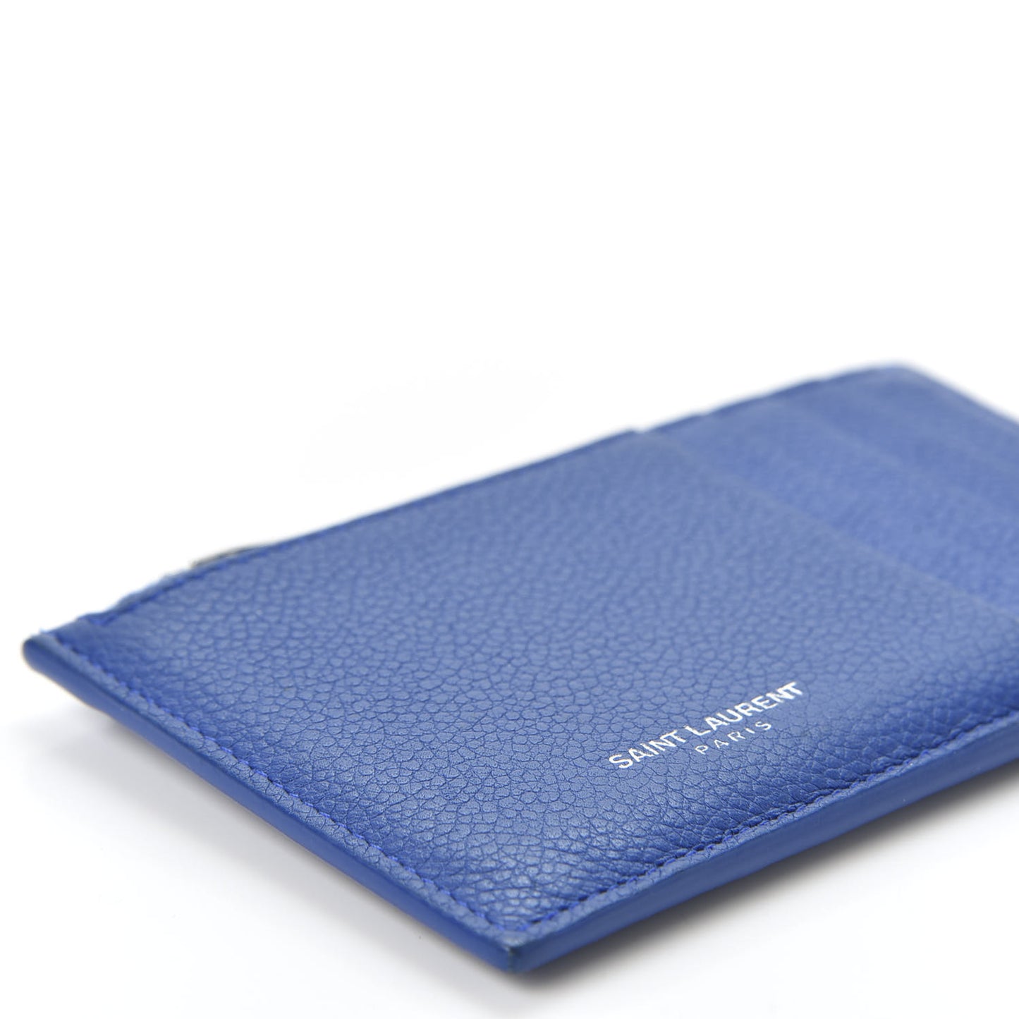 Grained Calfskin 5 Fragments Zip Pouch Card Holder Deep Marjorelle