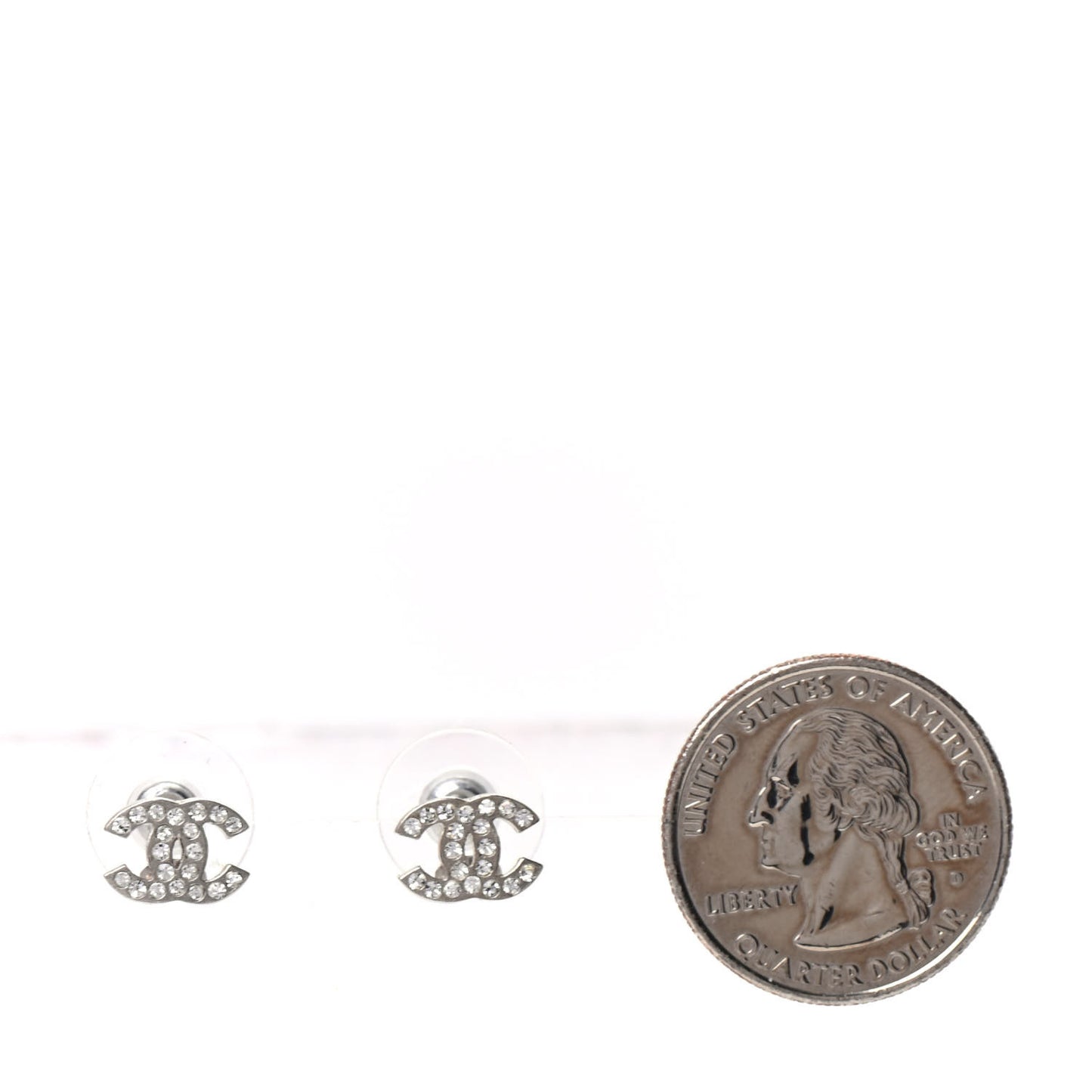 Crystal Mini Timeless CC Earrings Silver