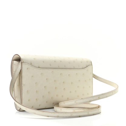 Hermes Ostrich Constance Long Wallet To Go Nata 2 of 7