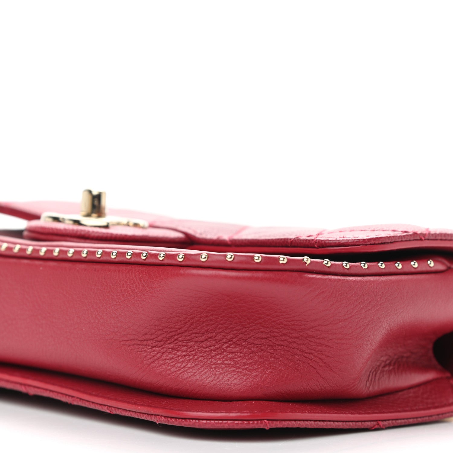 Chanel Caviar Quilted Mini Studded Flap Red 10 of 12
