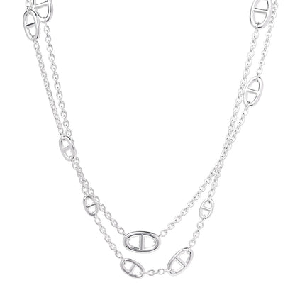 Hermes Sterling Silver Farandole Necklace 160 1 of 5