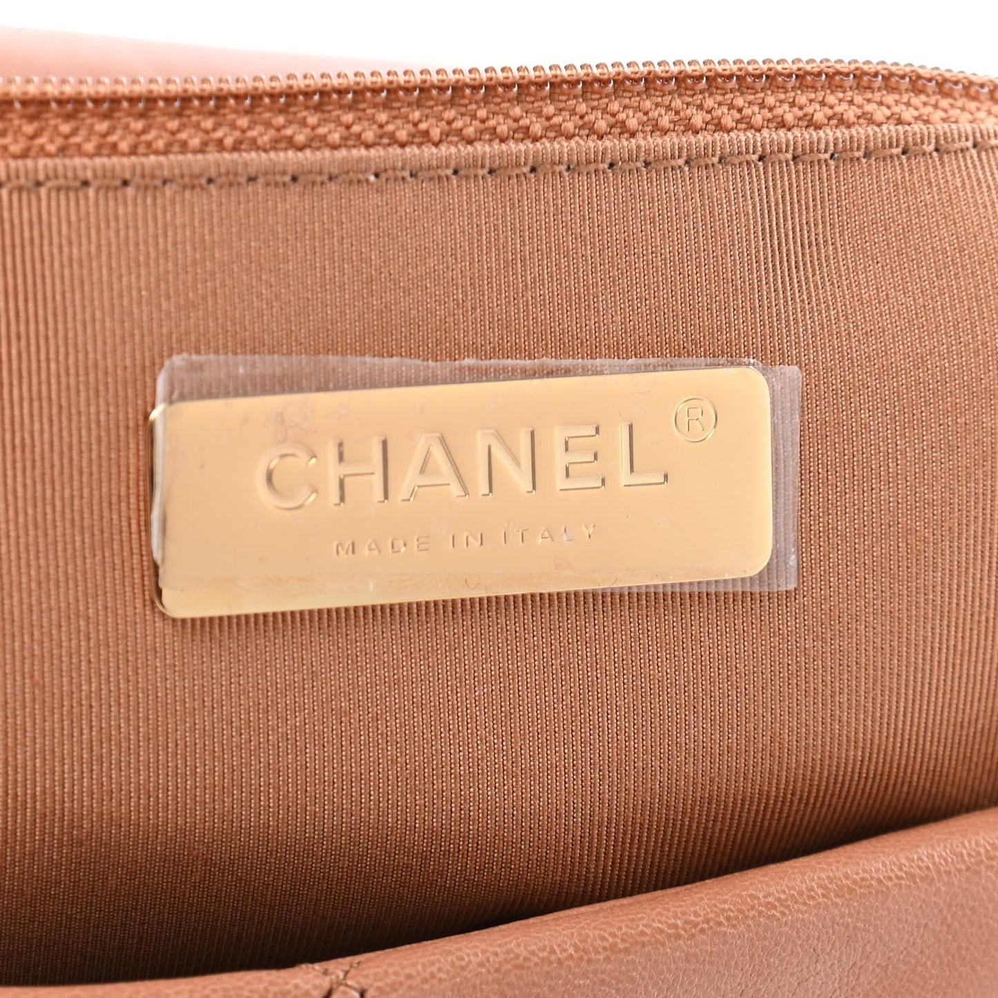 Lambskin Quilted Large Chanel 19 Flap Brown
