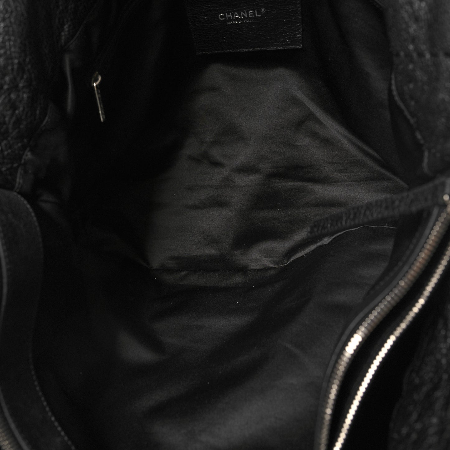 Glazed Calfskin Large On The Road Tote Black