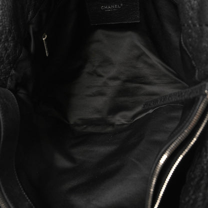 Chanel Glazed Calfskin Large On The Road Tote Black 6 of 14