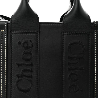 Chloe Calfskin Small Woody Tote Black 8 of 13
