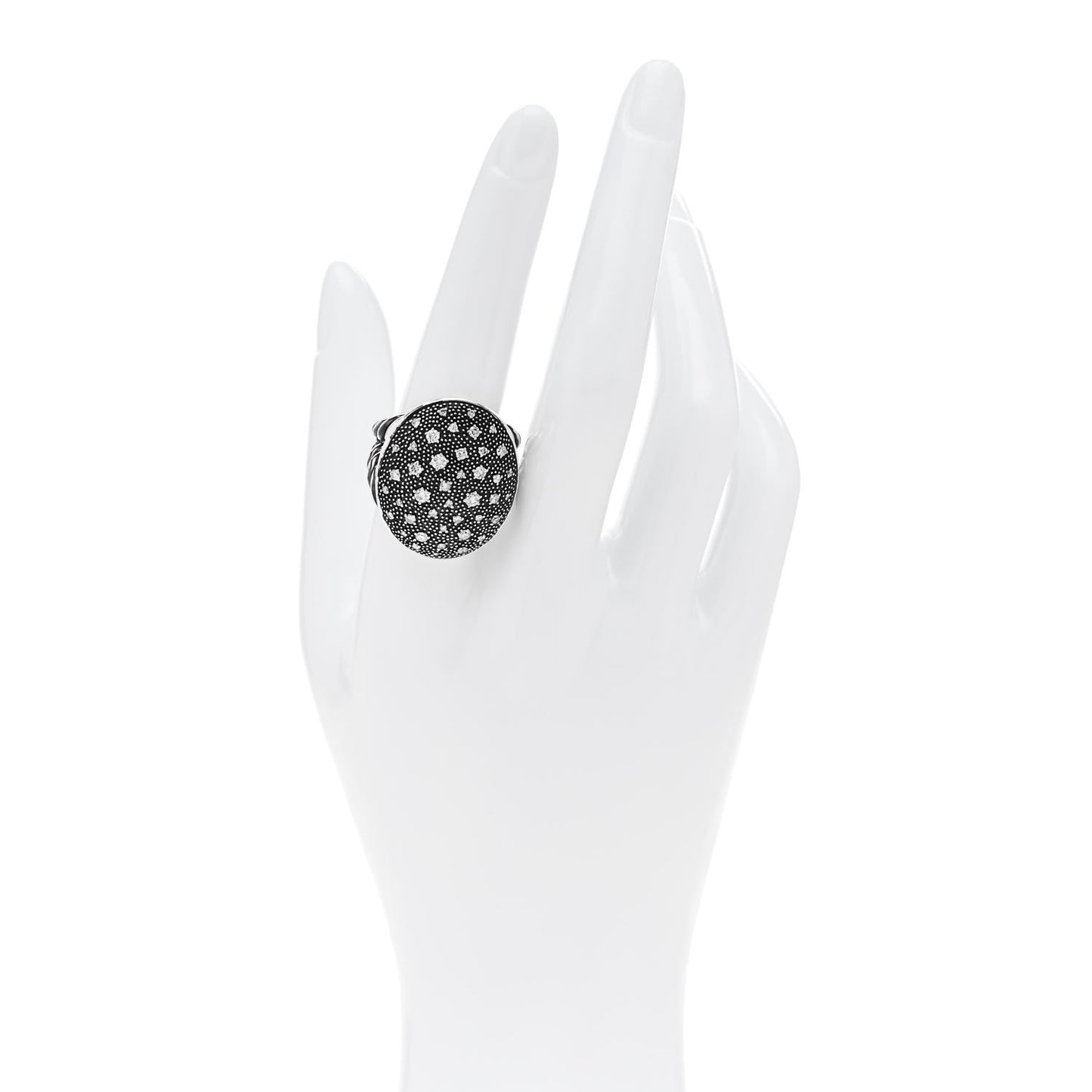 Sterling Silver Diamond Midnight Melange Ring 60 9