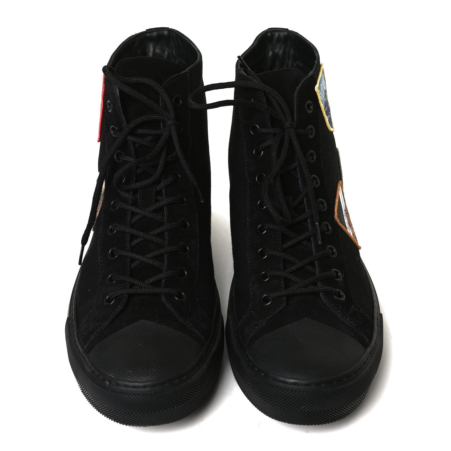 Louis Vuitton Canvas Alps Tattoo Sneaker Boots 9 Black 5 of 11
