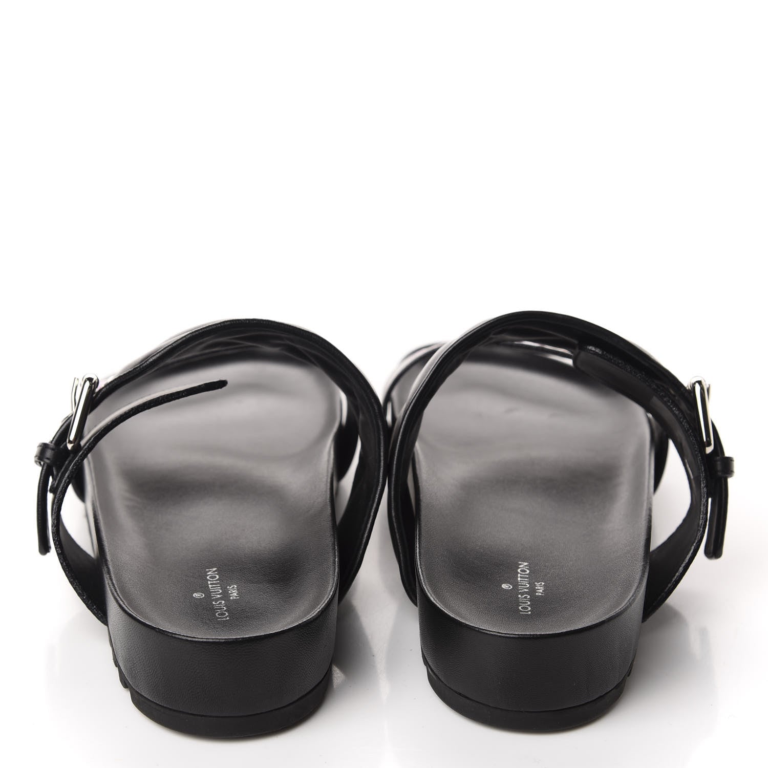 Louis Vuitton Calfskin New Wave Bom Dia Mule Sandals 41 Black 5 of 10