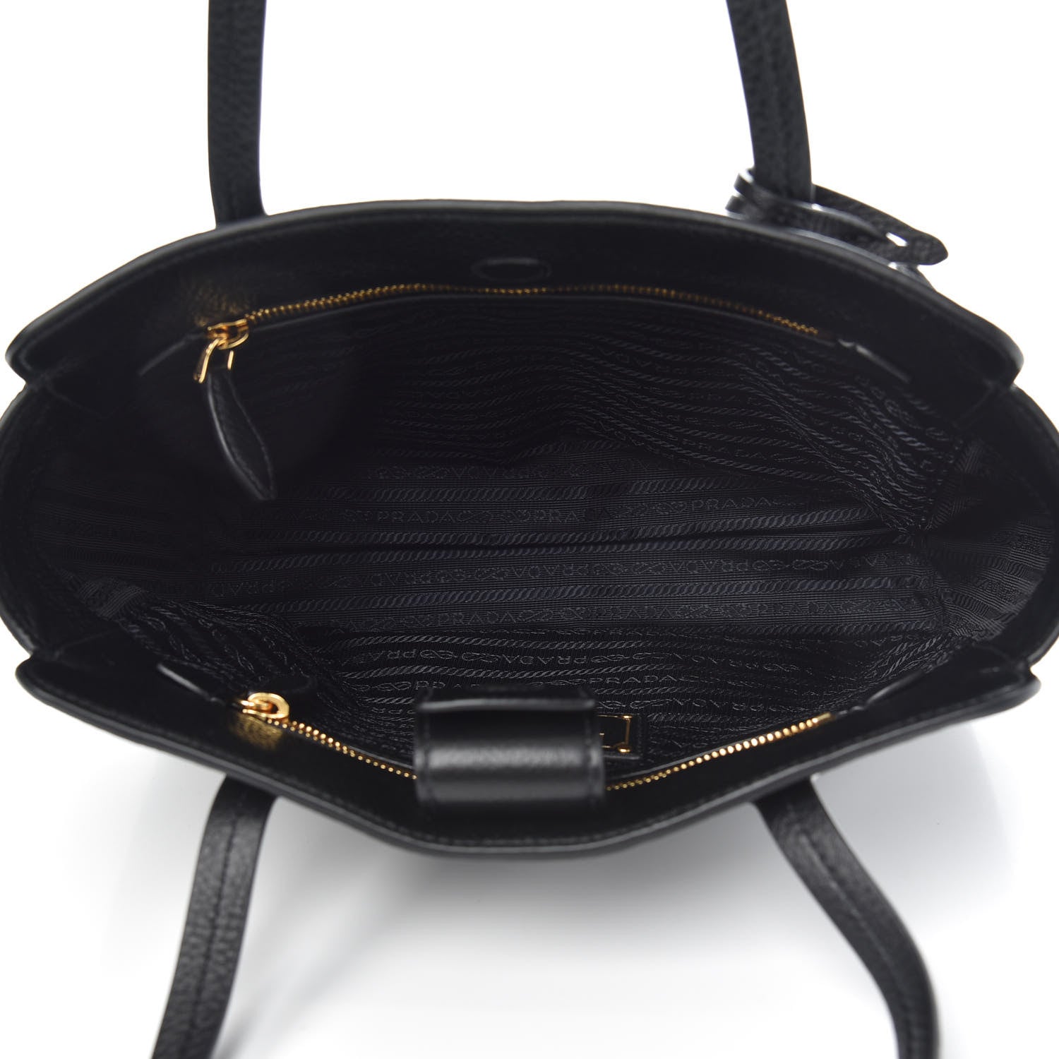 Prada Vitello Daino Shopping Tote Black 5 of 9