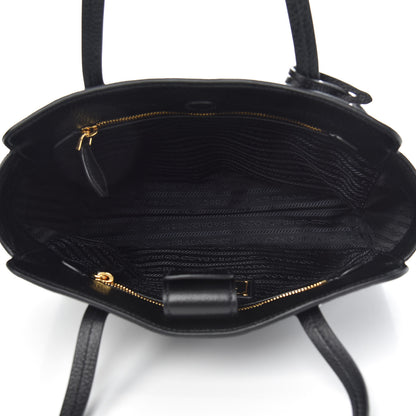 Prada Vitello Daino Shopping Tote Black 5 of 9
