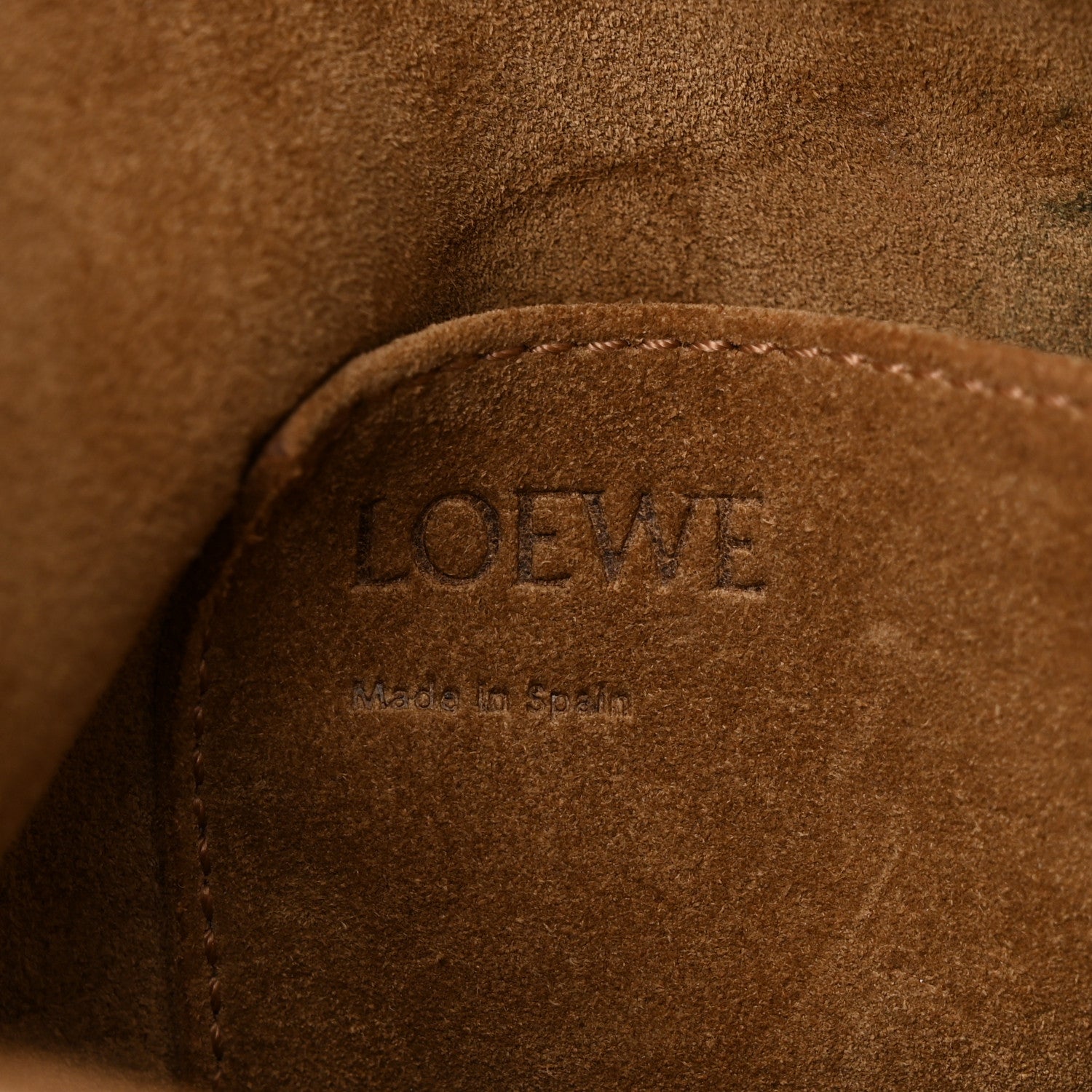 Loewe Canvas Calfskin Balloon Bucket Bag Khaki Tan 5 of 12