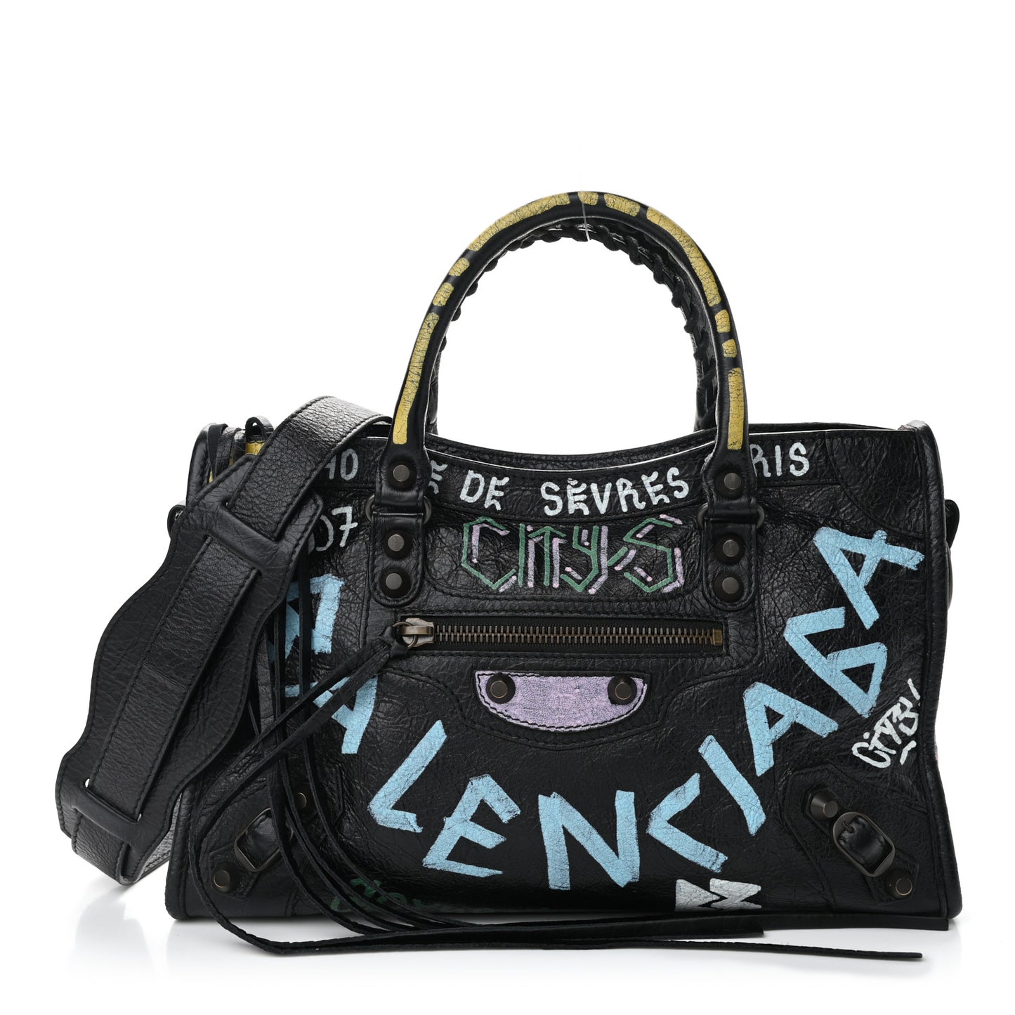 Agneau Graffiti All Over Classic Hardware S City Black Multicolor