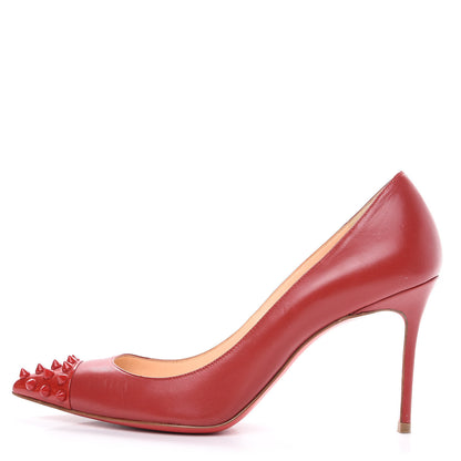 Christian Louboutin Kid Patent Geo 85 Pumps 36.5 Rouge De Mars 1 of 10
