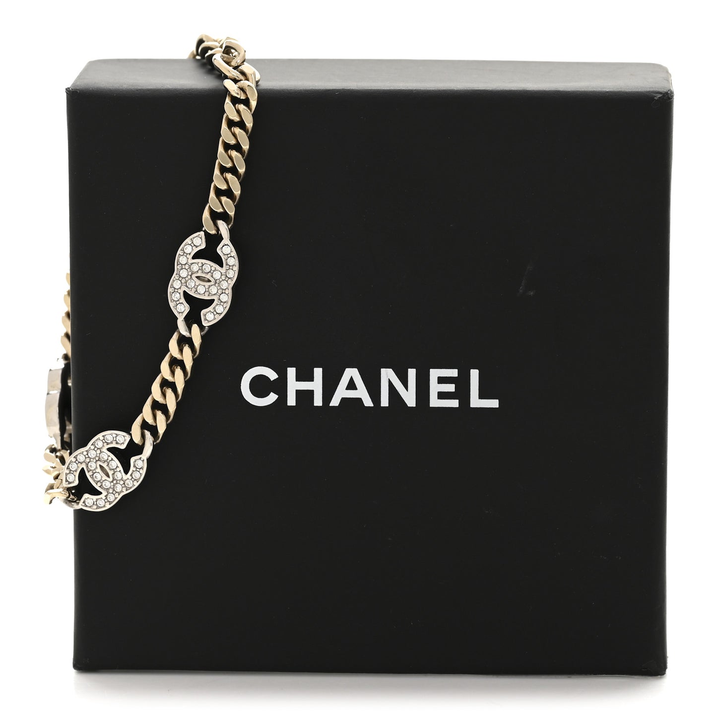 Crystal CC Chain Bracelet Gold Silver