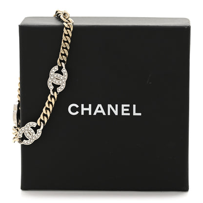 Chanel Crystal CC Chain Bracelet Gold Silver 6 of 6