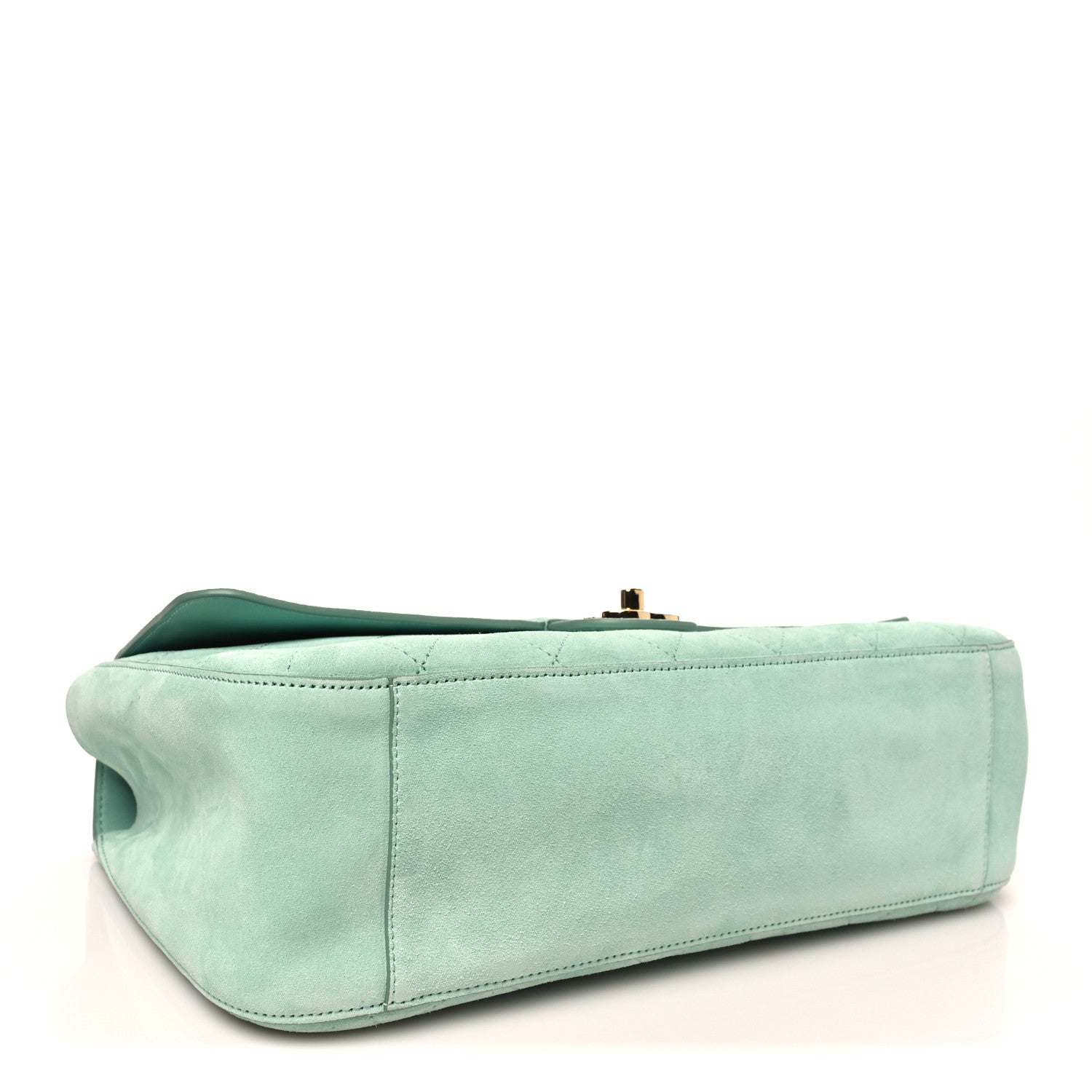 Chanel Suede Calfskin Small Souplissimo Maxi Flap Green 4 of 11