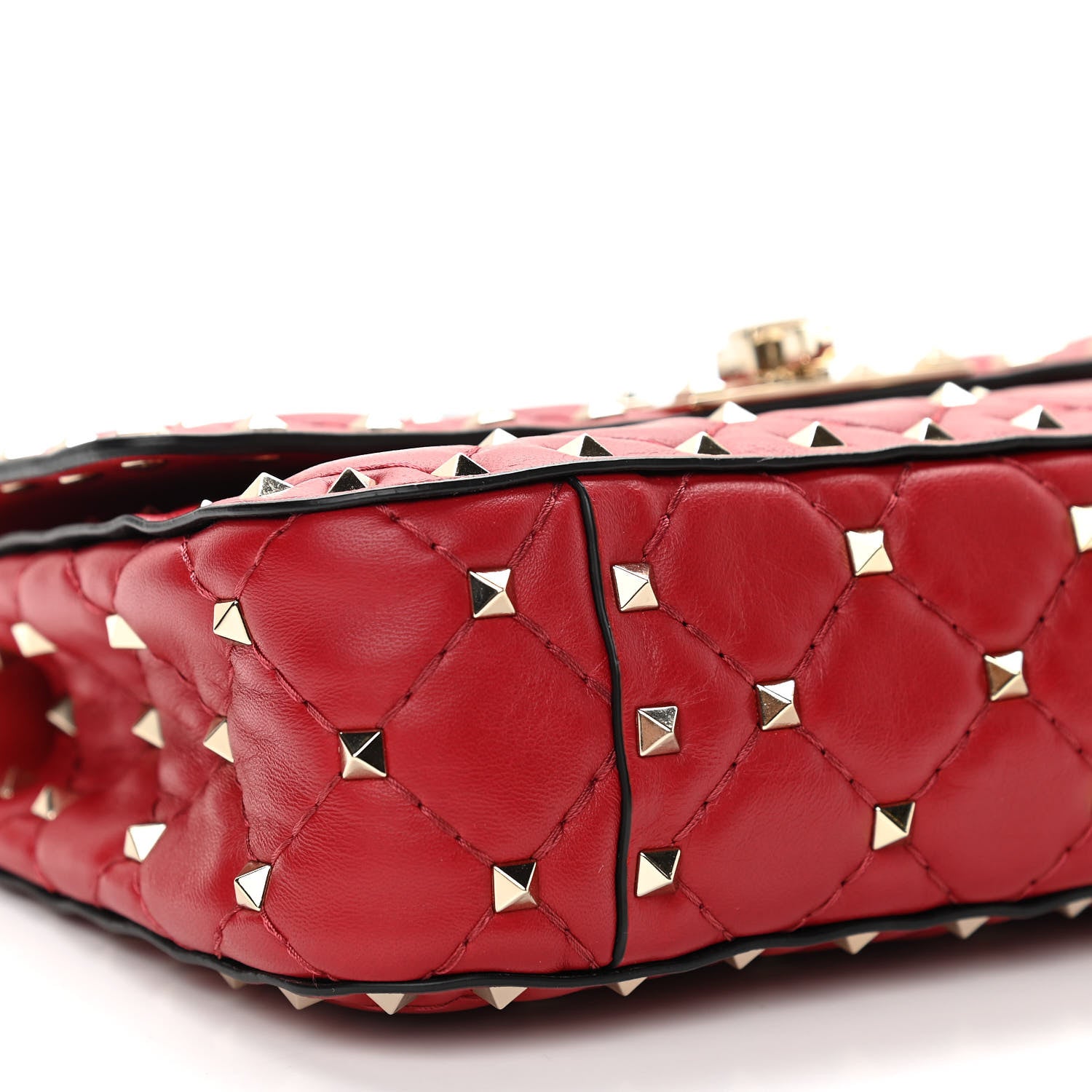 Valentino Garavani Nappa Small Rockstud Spike Shoulder Bag Rosso Valentino 8 of 9