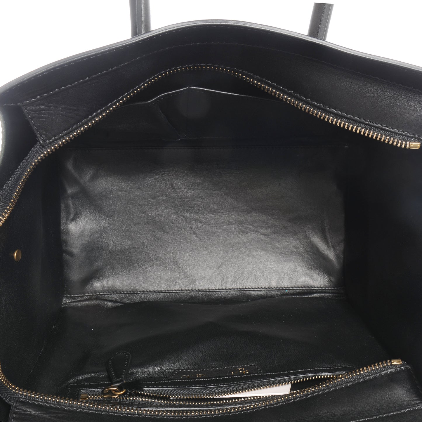 Smooth Calfskin Mini Bi-Color Luggage Forest Black