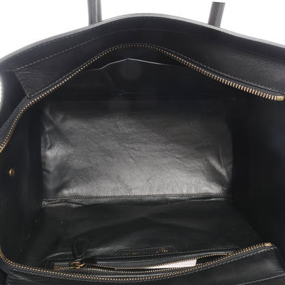 Celine Smooth Calfskin Mini Bi-Color Luggage Forest Black 5 of 7