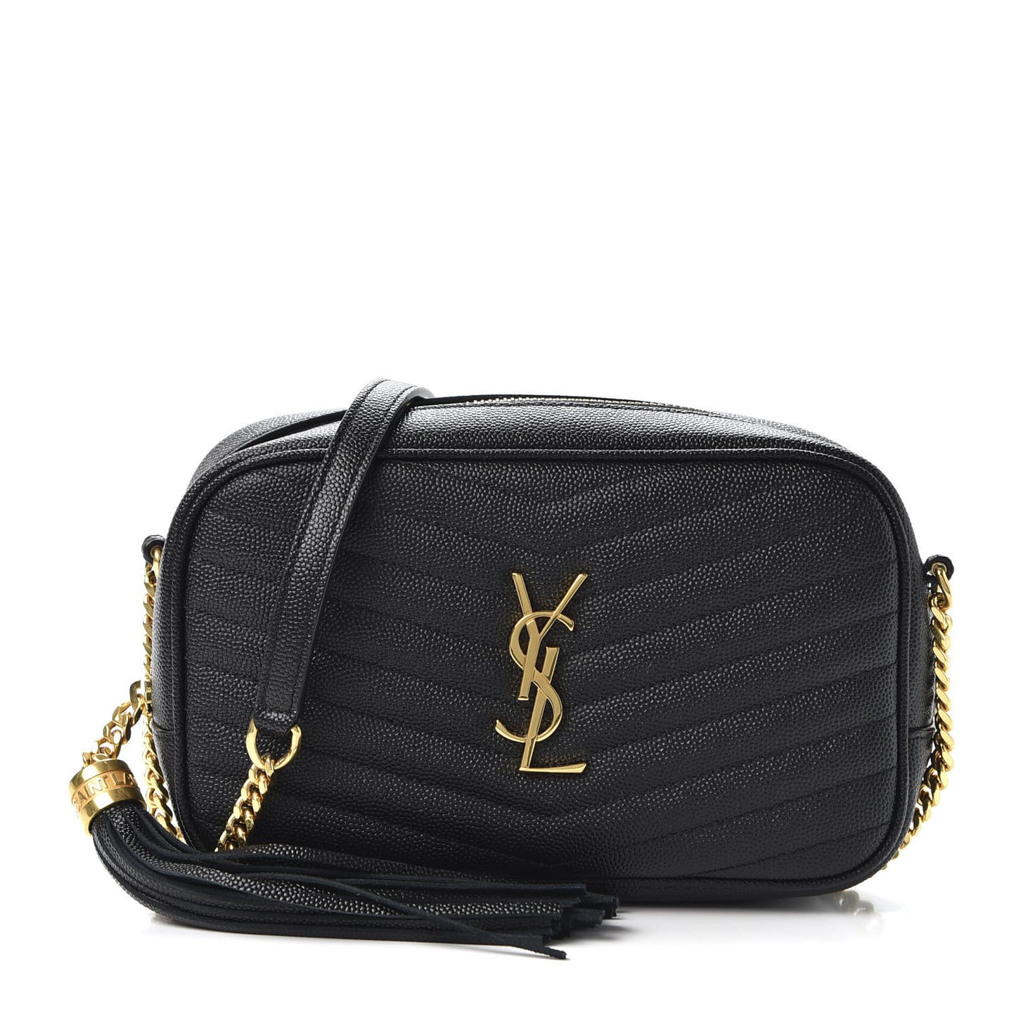 Grain De Poudre Matelasse Monogram Mini Lou Camera Bag Black