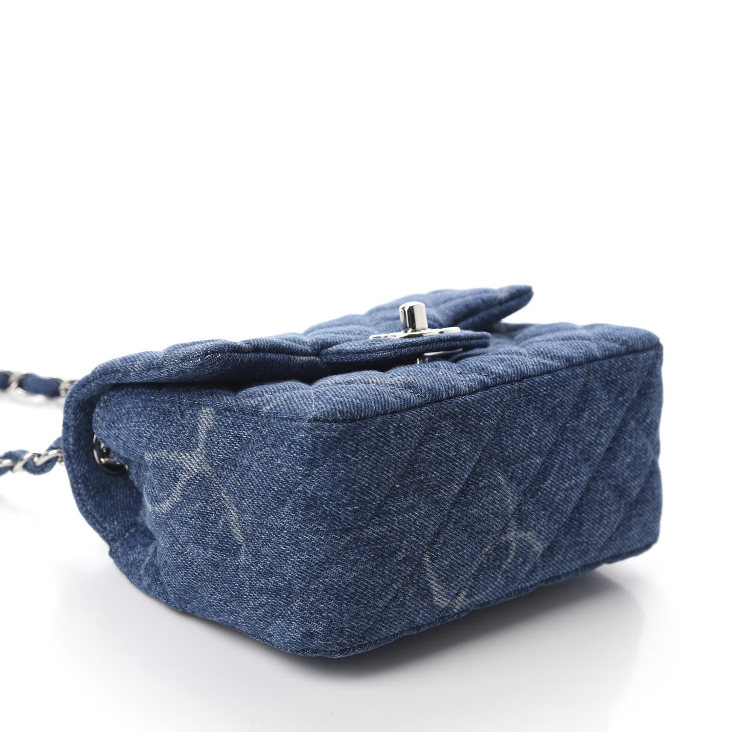 Chanel Denim CC Quilted Mini Square Flap Blue 4 of 11