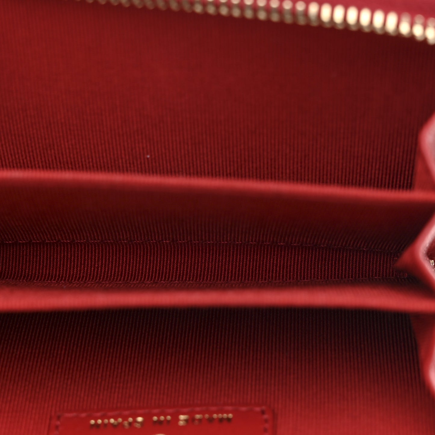 Caviar Quilted Zip Coin Purse Red