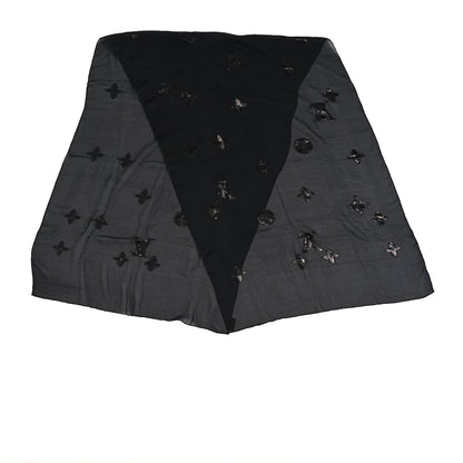Louis Vuitton Silk Polyamide Sheer Monogram Scarf Black 2 of 3