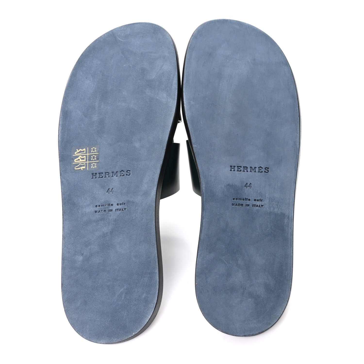 Hermes Calfskin Mens Izmir Sandals 44 Vert Fonce 6 of 10