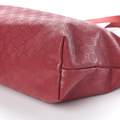 Gucci Imprime Monogram Medium Zippered Shopping Tote Rose Blush 9 of 9