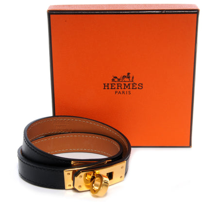 Hermes Chamonix Kelly Double Tour Bracelet M Black 3 of 6
