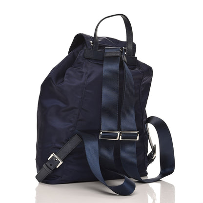 Prada Nylon Vela Saffiano Medium Cinch Backpack Baltico 3 of 7